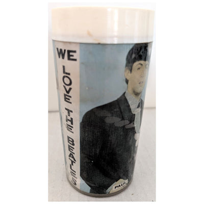 Beatles - Original 1964 White Plastic Australian Tour Drinking Tumbler (Used)