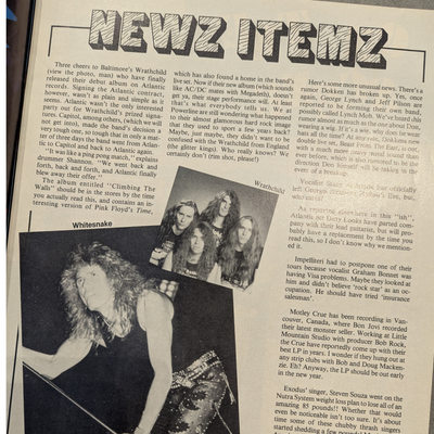 Powerline Magazine - March 1989 Ozzy & Zakk