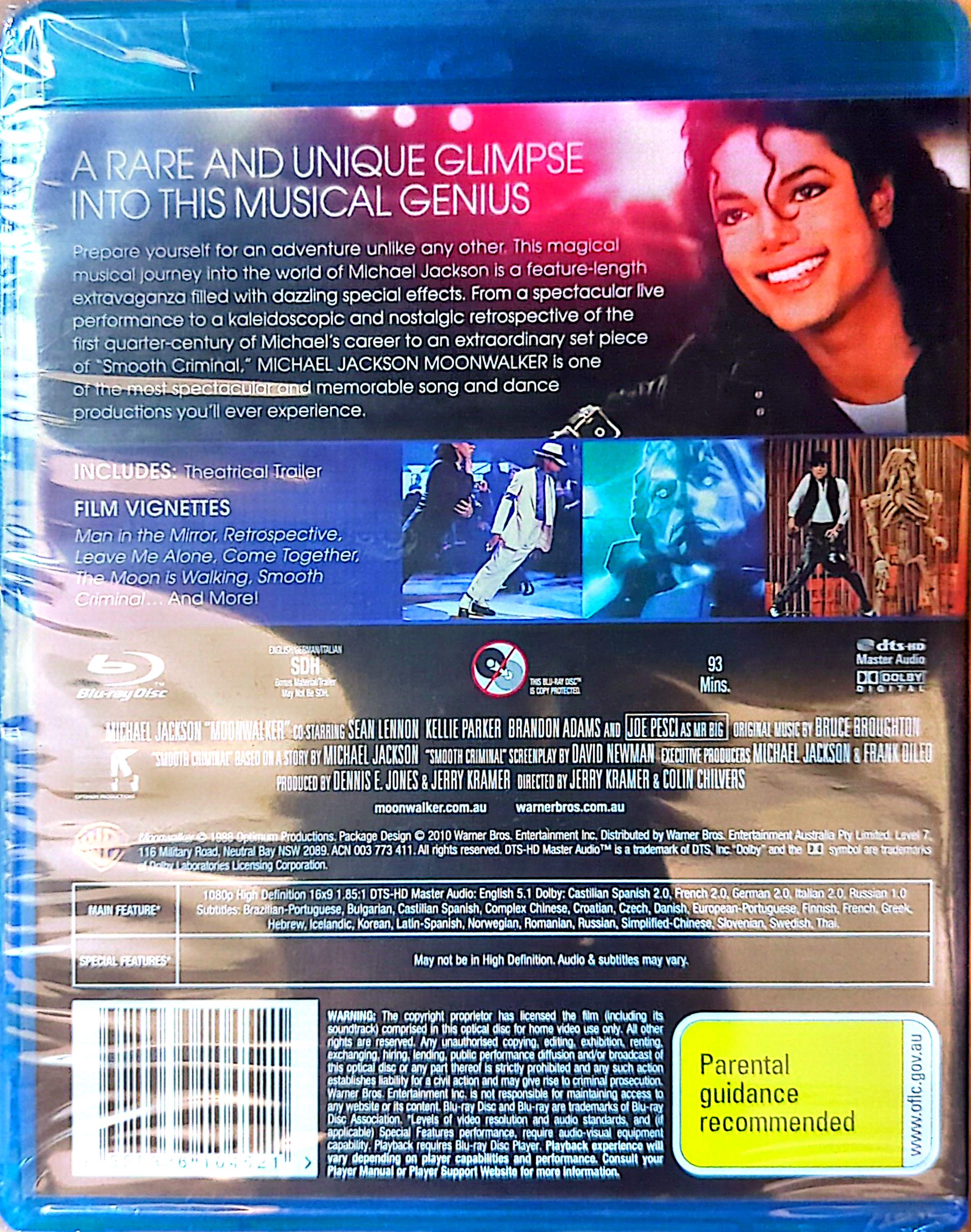 Michael Jackson - Moonwalker Bluray DVD