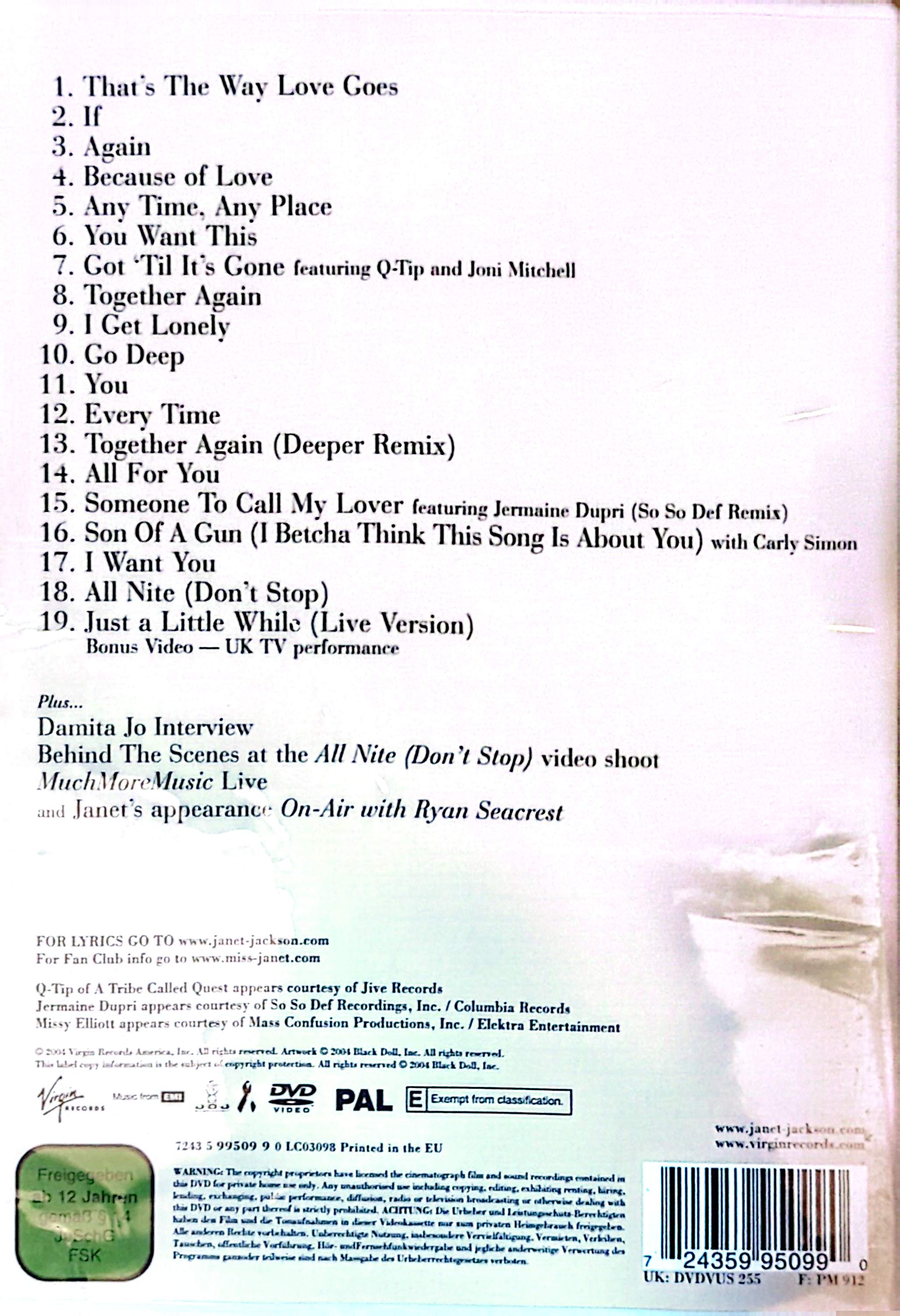 Janet Jackson - From Janet to Damita Jo DVD