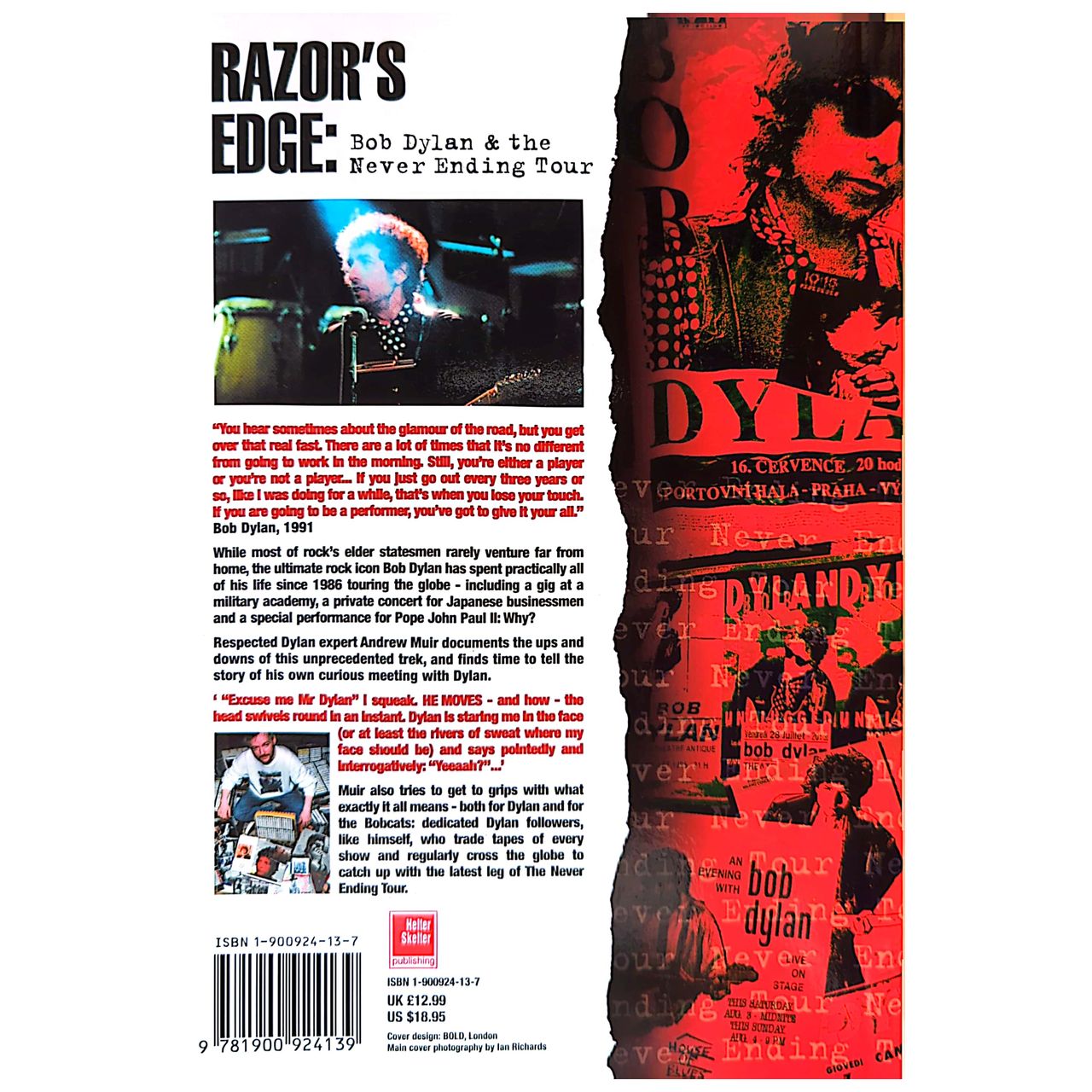 Andrew Muir - 2001 Razor's Edge: Bob Dylan & Never Ending Tour Soft Cover Book 1st Ed (Used)