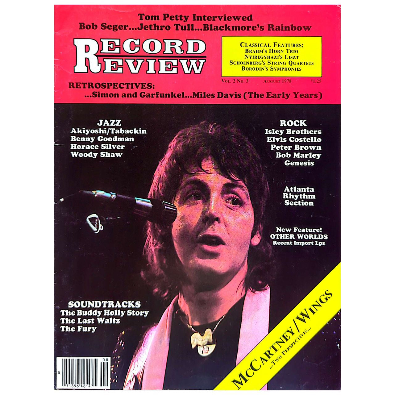 Record Review Aug 1978 - Paul McCartney/Wings Interview (Used) Magazine