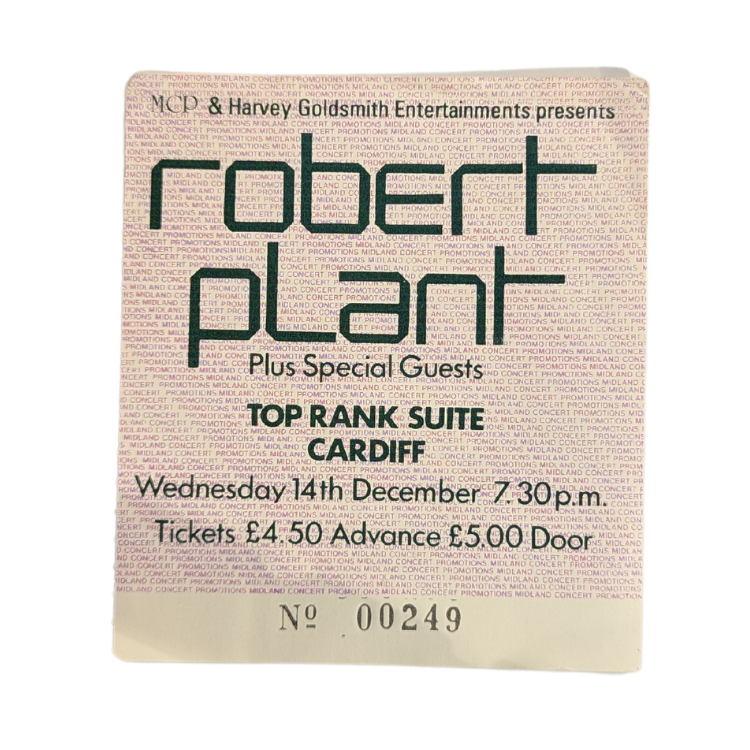 Robert Plant - Principle Of Moments Tour 1983 Original Vintage Concert Ticket