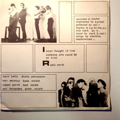 Manikins - Models For Mankind  7" Single Vinyl  (Used)