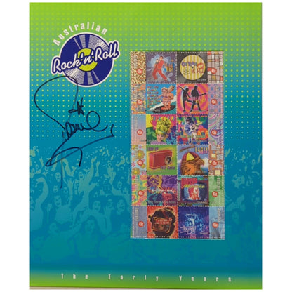 Australian Rock N Roll 1998 Postage Stamps Sheet Autographed