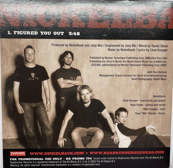 Nickelback - Figured You Out - Promo CD Single