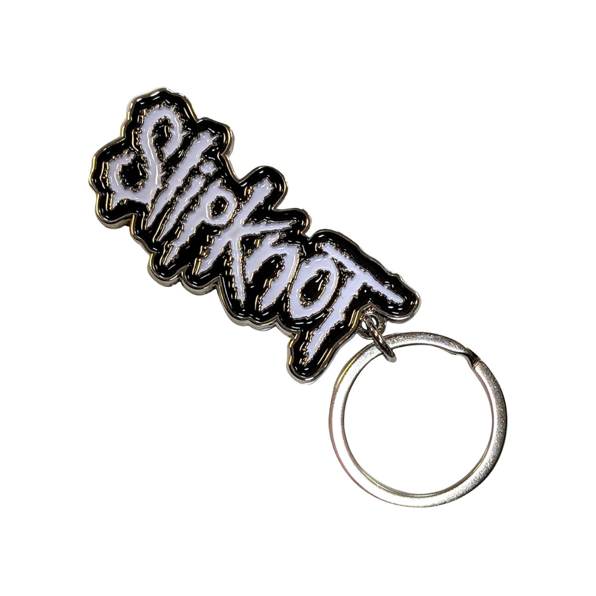 Slipknot - White Logo Black Border Keychain