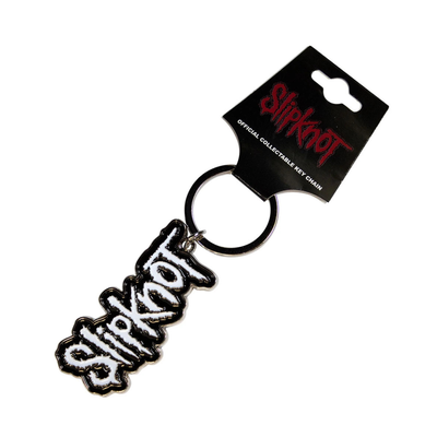 Slipknot - White Logo Black Border Keychain