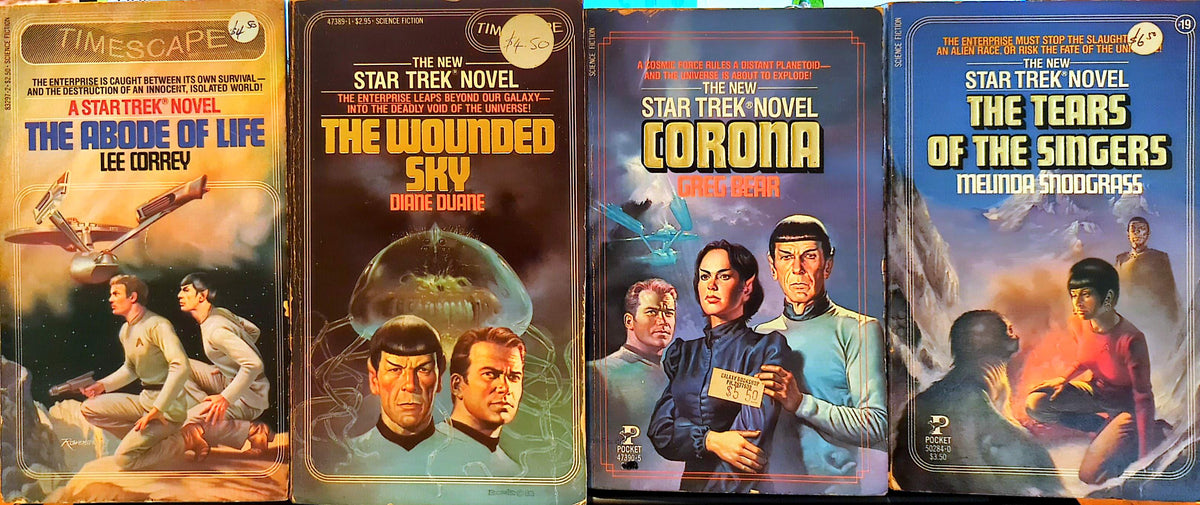 Star Trek - Pocket Novels 4-Book Set – The Abode of Life / The Wounded Sky / Corona / The Tears of the Singers
