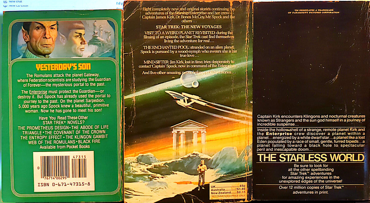 Star Trek - Vintage Original Series Novels 3 Book Pack