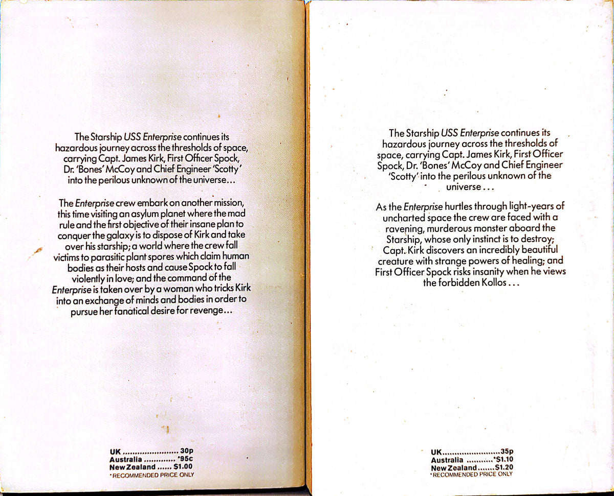Star Trek - 2-Book Set By James Blish – Star Trek 5 / Star Trek 10