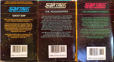 Star Trek - The Next Generation #1–3 – Ghost Ship / The Peacekeepers / The Children of Hamlin Paperback Books
