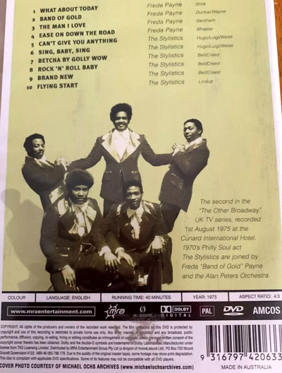 Stylistics - Live In Concert With Freda Payne DVD (New)