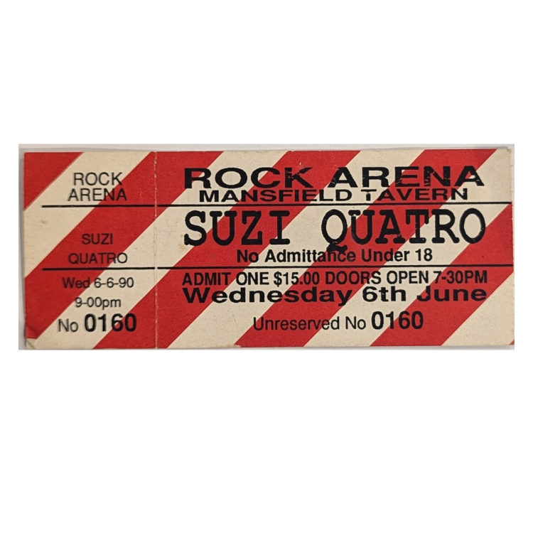 Suzi Quatro - 1990 Tour Original Vintage Concert Ticket