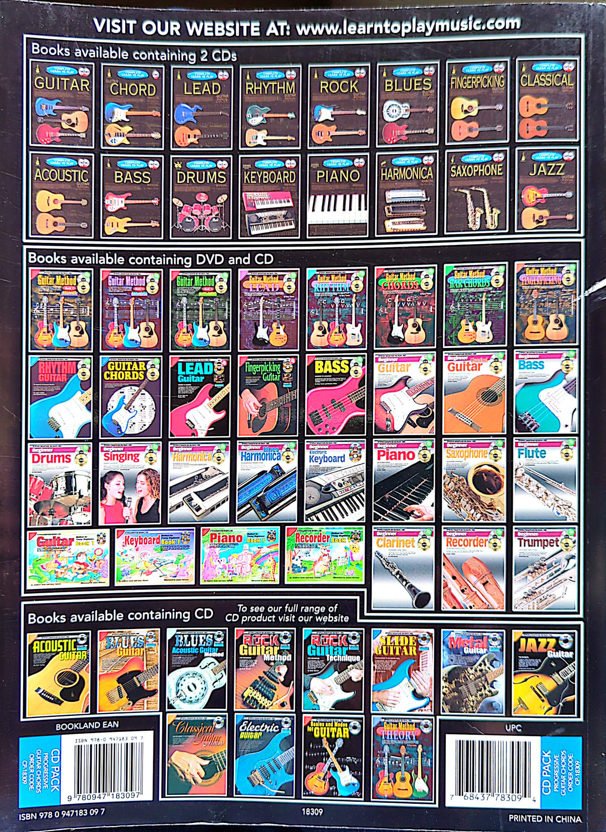 Progressive Guitar Chords By Gary Turner & Brenton White Softcover Book + CD + DVD + Poster (2011)