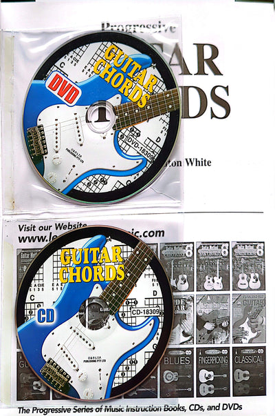 Progressive Guitar Chords By Gary Turner & Brenton White Softcover Book + CD + DVD + Poster (2011)