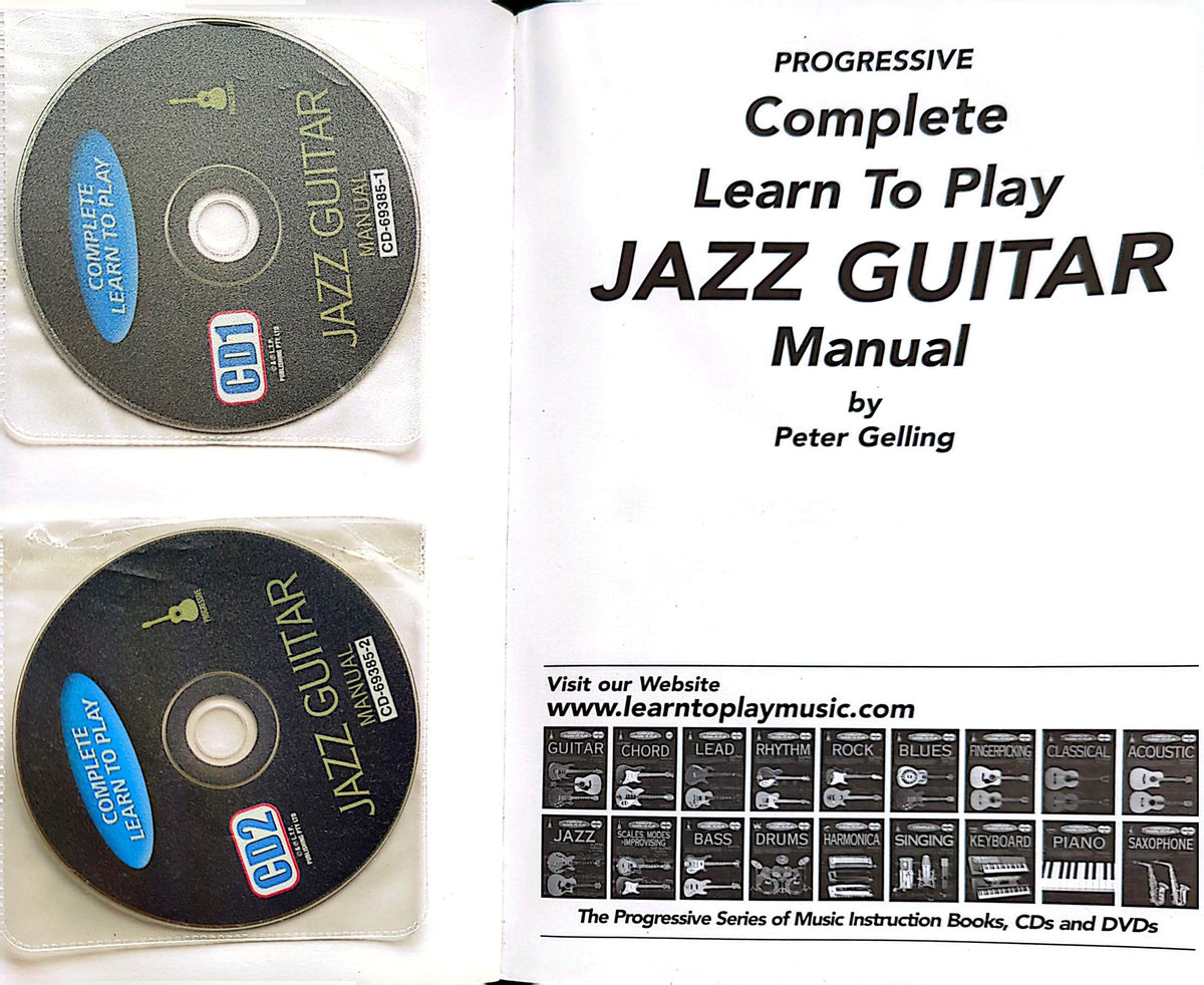 Progressive Complete Learn To Play Jazz Guitar Manual By Peter Gelling Book + 2 CDs