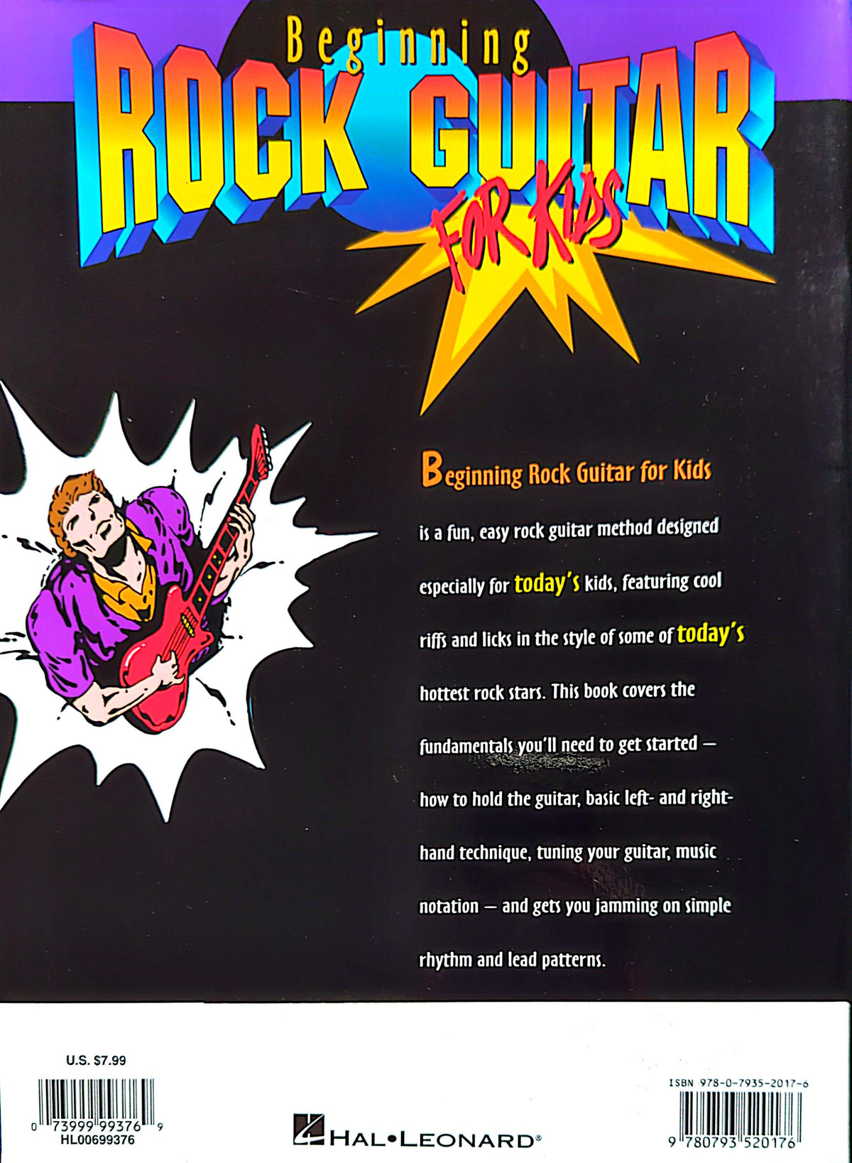 Beginning Rock Guitar For Kids By Jimmy Brown Softcover Book (1994)