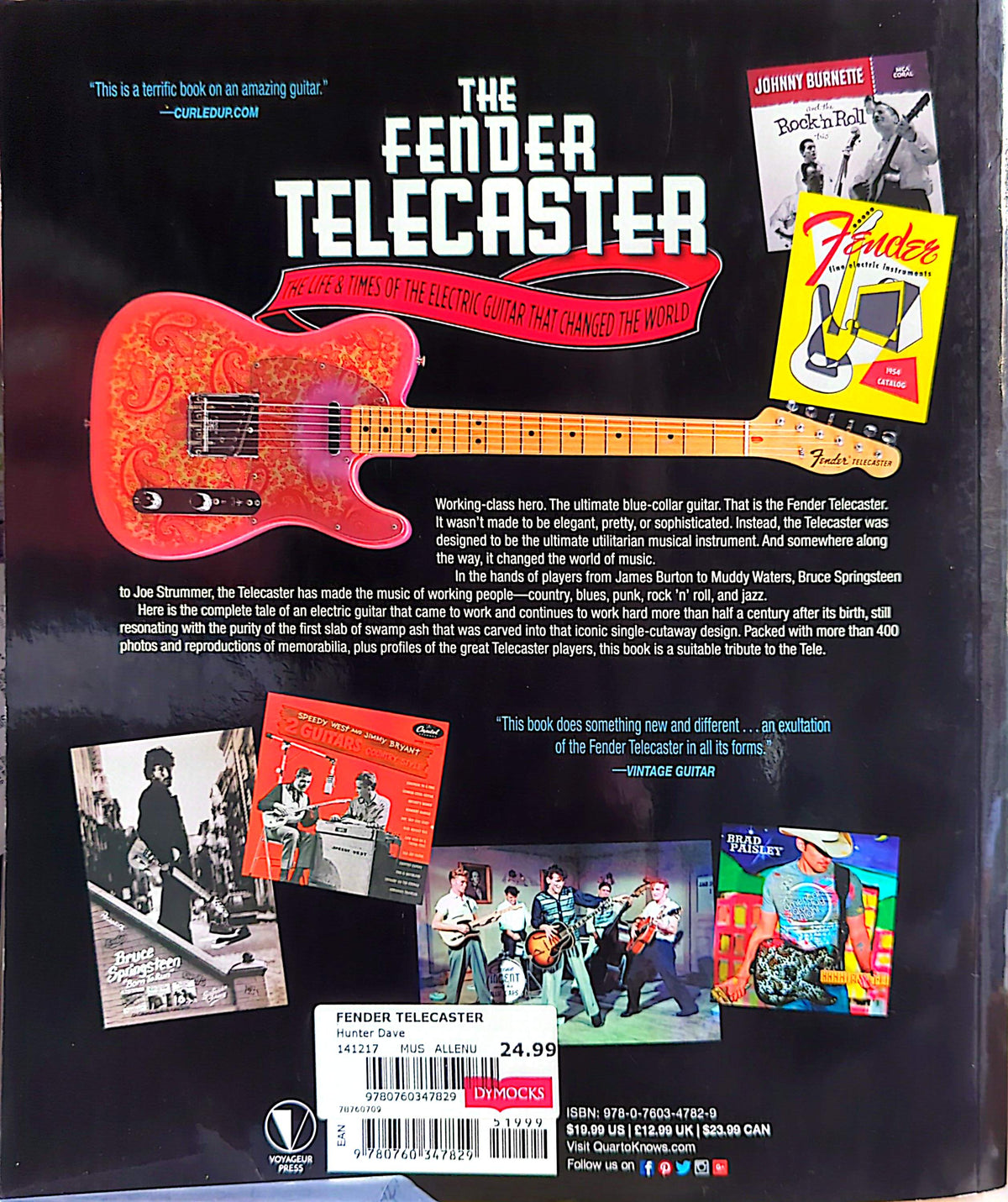 Fender Telecaster - The Life And Times Of The Electric Guitar That Changed The World By Dave Hunter Softcover Book (2015)