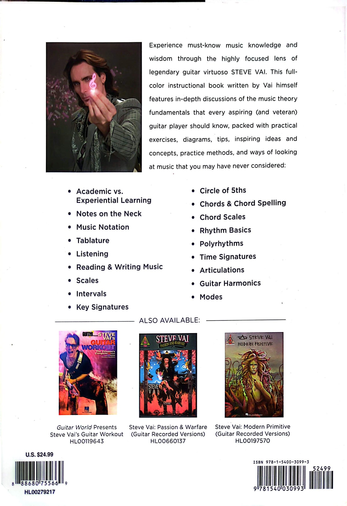 Steve Vai - Vaideology: Basic Music Theory For Guitar Players Softcover Book (2019)