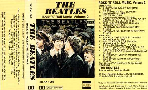 Beatles - Rock 'N' Roll Music Volume 2 (Aus) Cassette