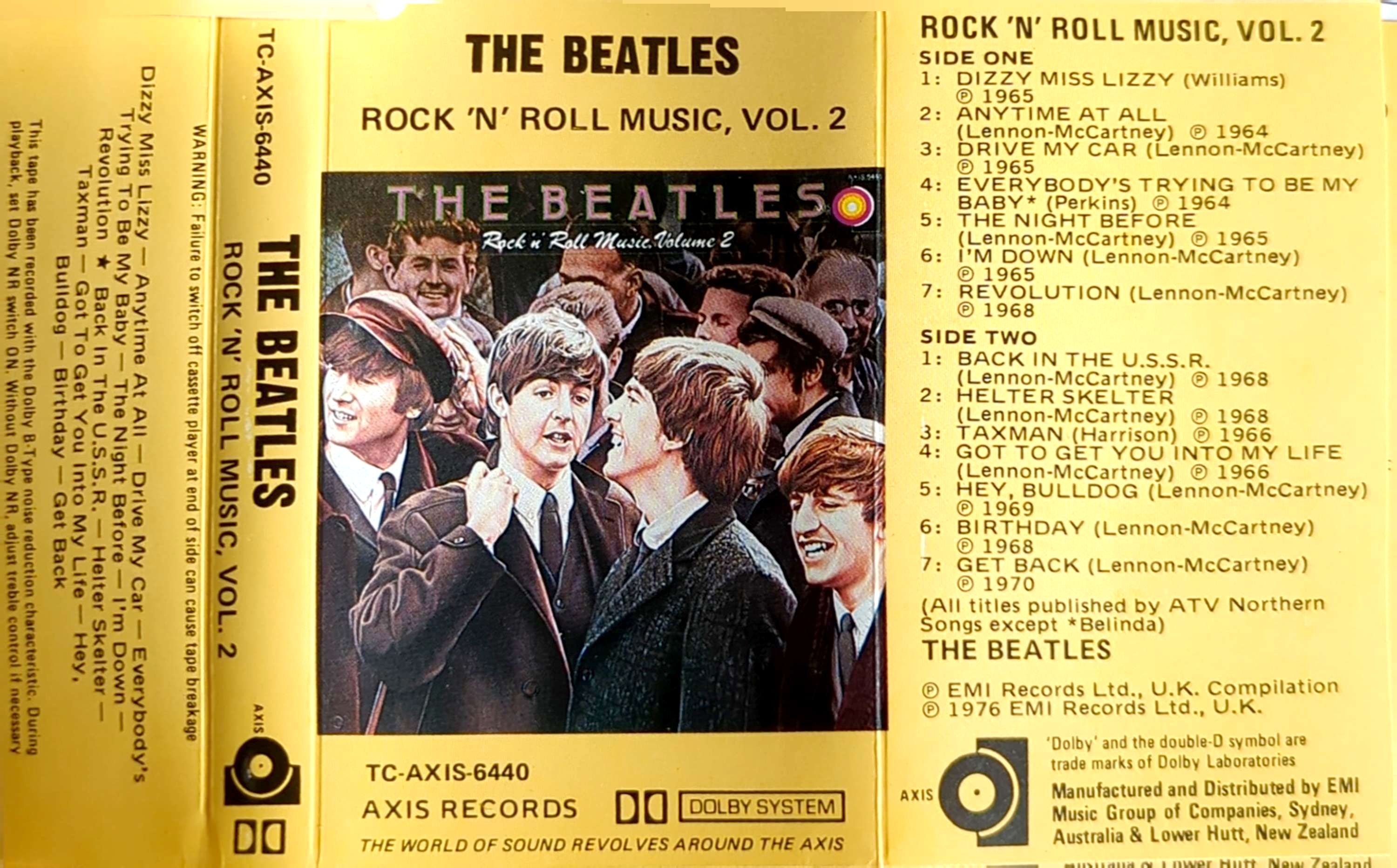 Beatles - Rock 'N' Roll Music Volume 2 Cassette