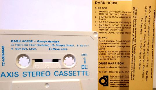 George Harrison - Dark Horse Cassette
