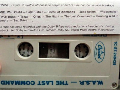 W.A.S.P. - The Last Command Cassette