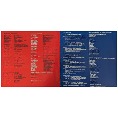 Billy Joel & Elton John - Face To Face 1998 Original Concert Tour Program