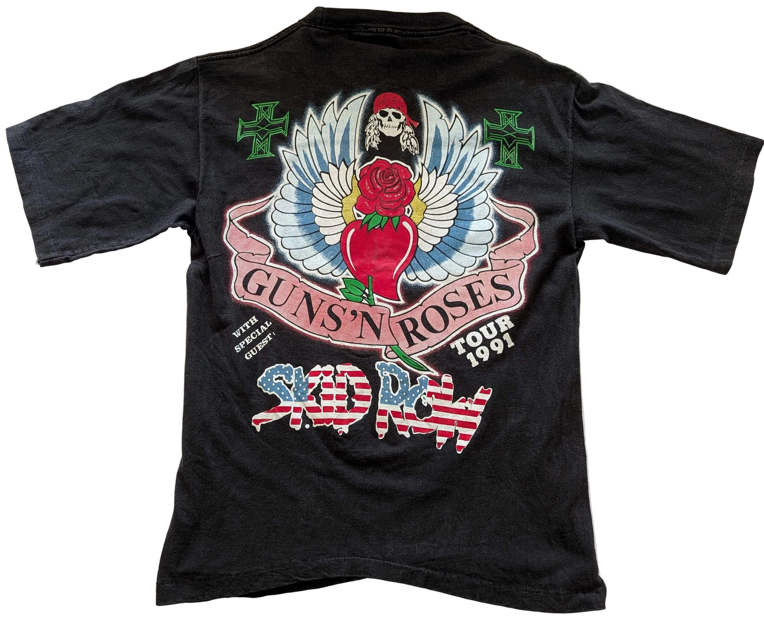 Guns N' Roses - Use Your Illusion Tour 1991 Original Vintage Concert T-Shirt Black Size M