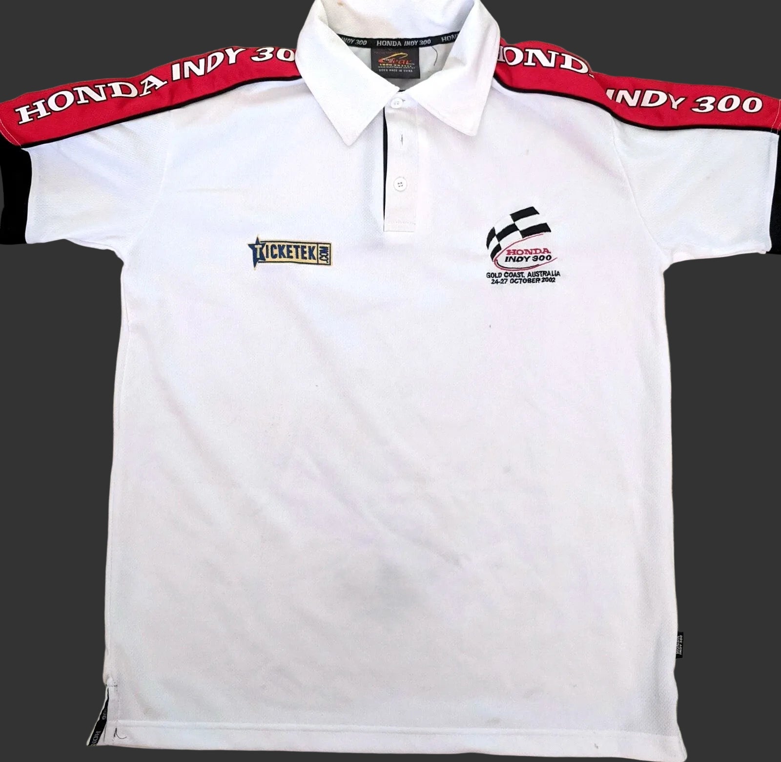 Honda Indy 300 - Gold Coast Australia 2002 Official Sponsor Polo Shirt White Size S
