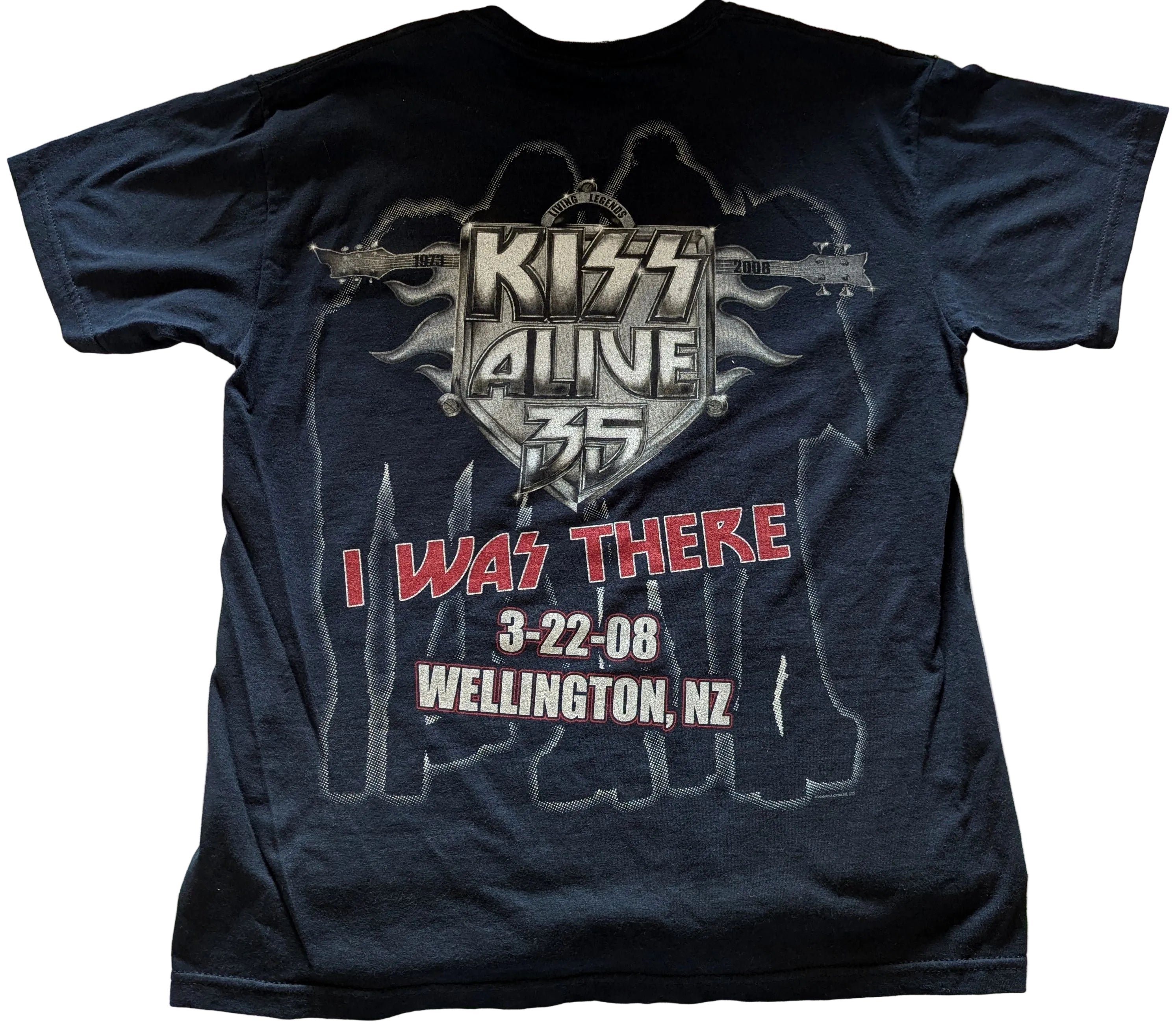 Kiss - Alive 35 2008 Original Vintage Concert T-Shirt Navy Blue Size M