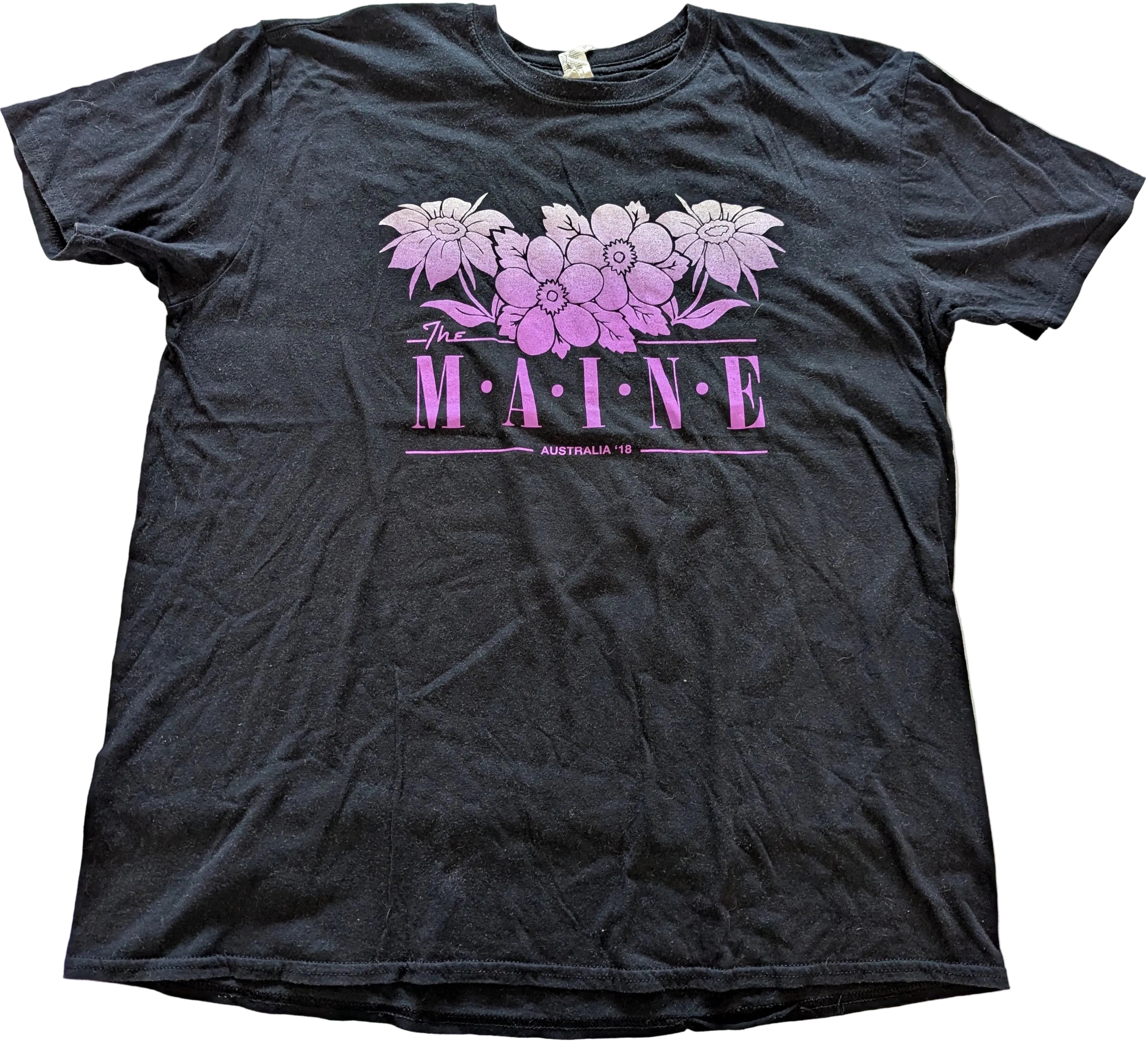 Maine - Australian Tour 2018 Original Vintage Concert Tour T-Shirt Black Size XL