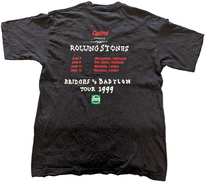 Rolling Stones - Bridges To Babylon Tour 1999 Original Concert T-Shirt Black Size M