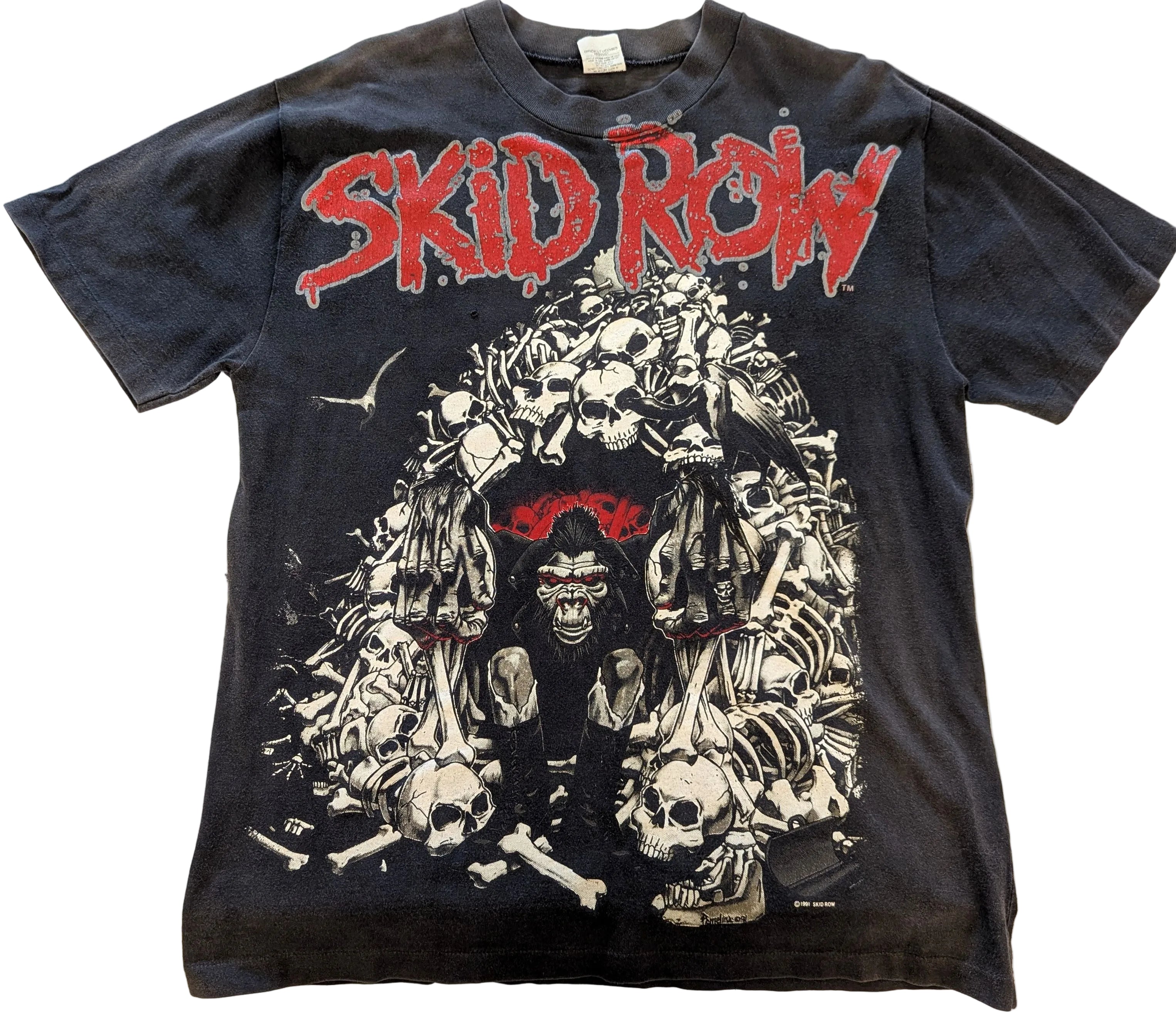 Skid Row - Slave to The Grind Tour 1991 Original Vintage Concert T-Shirt Grey Size L