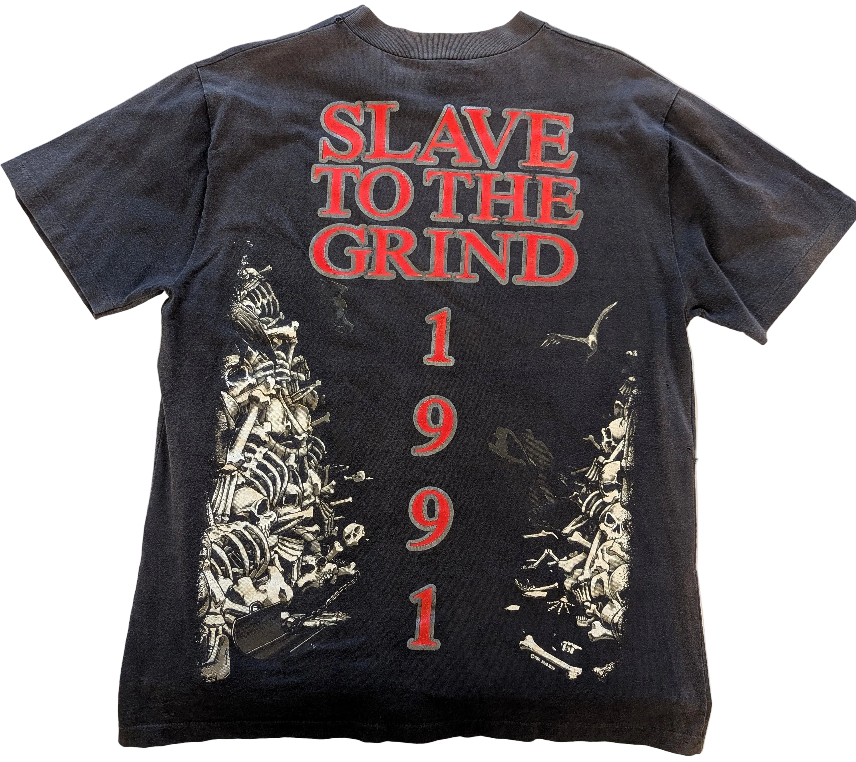 Skid Row - Slave to The Grind Tour 1991 Original Vintage Concert T-Shirt Grey Size L