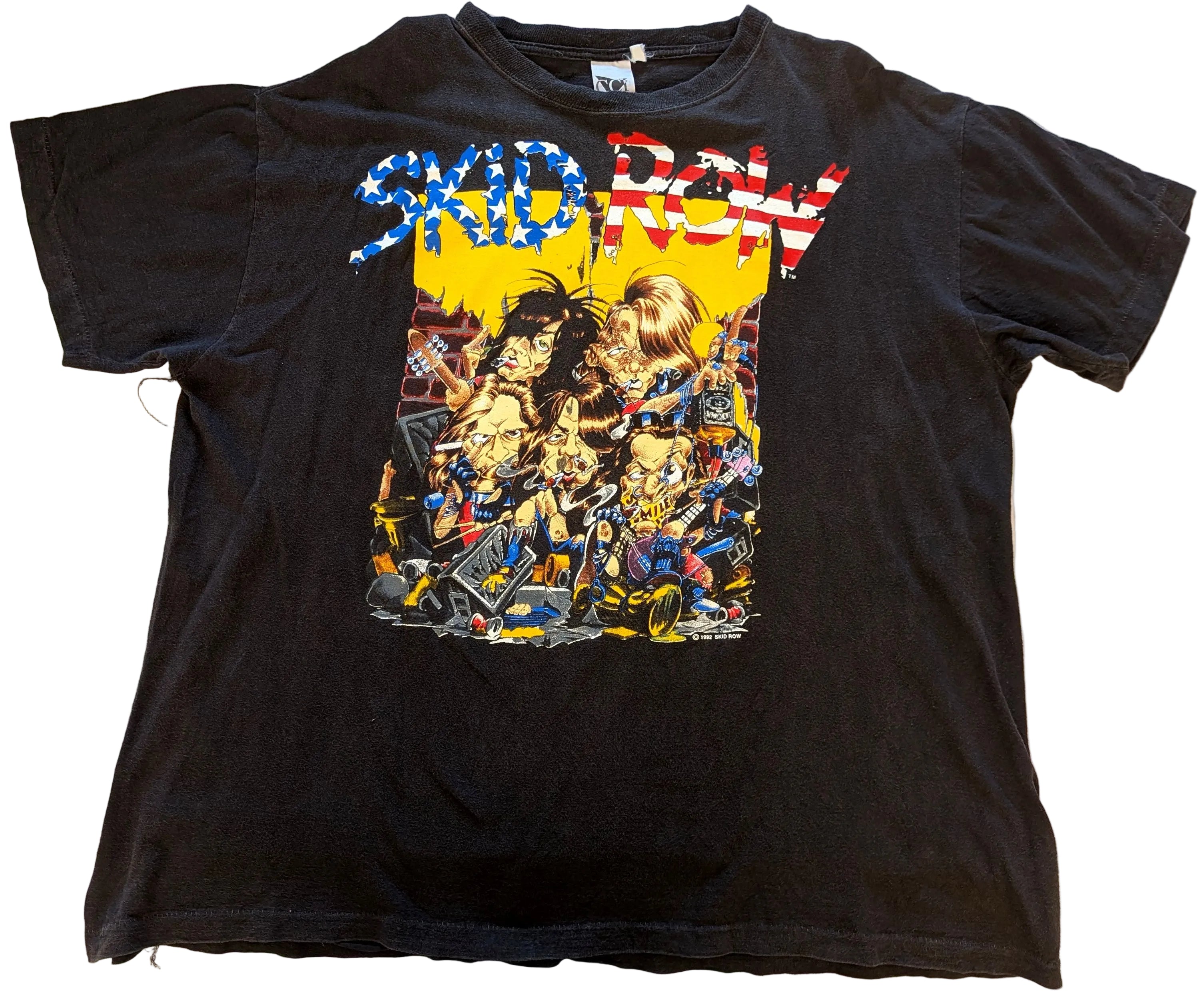 Skid Row - Slave To The Grind Summerfest 1992 Original Vintage Concert T-Shirt Black Size XL