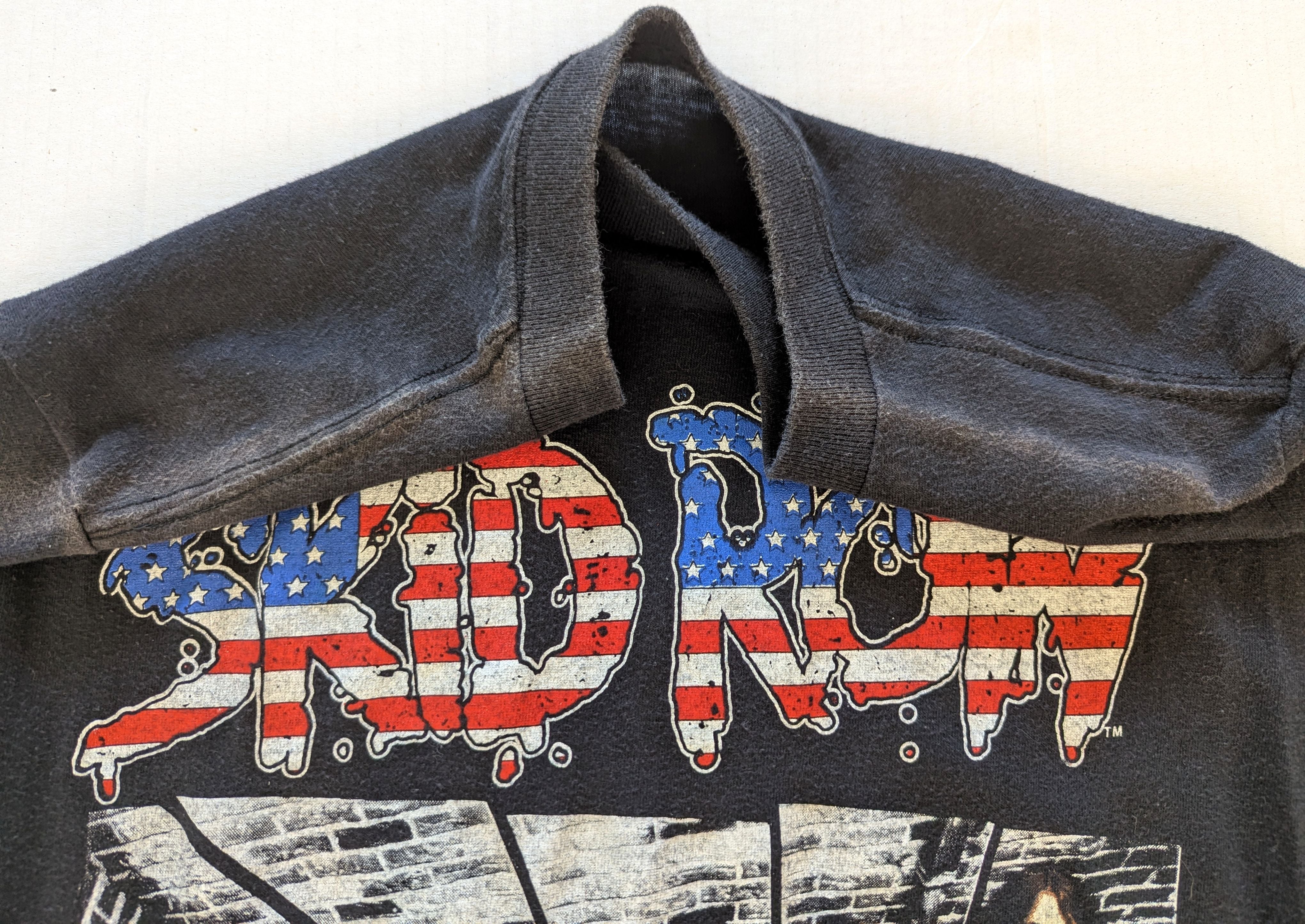 Skid Row - Skids Across America World Tour 1989/1990 Original Vintage Concert T-Shirt Black Size S