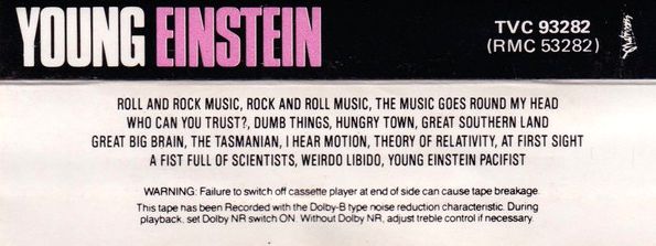 Soundtrack - Young Einstein Cassette