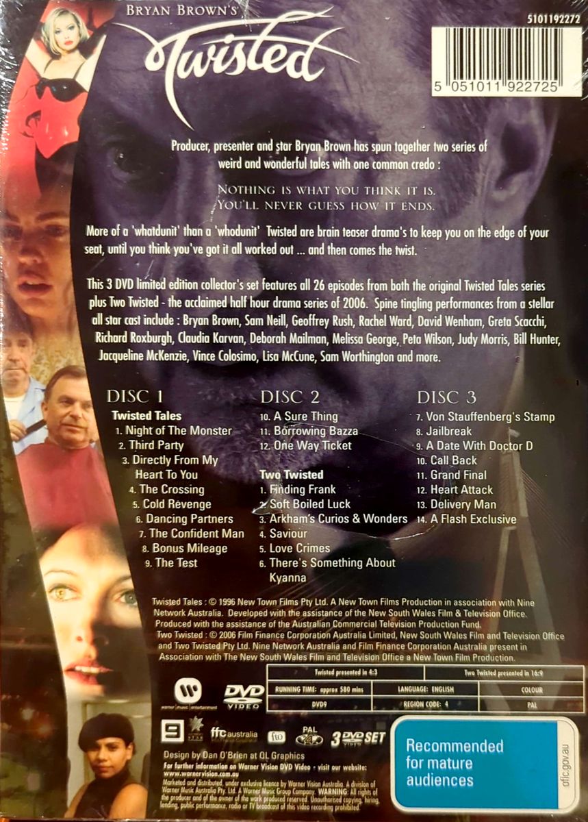 Twisted Tales - Bryan Brown's Twisted Tales & Two Twisted Series Collection 3DVD Boxset (New)