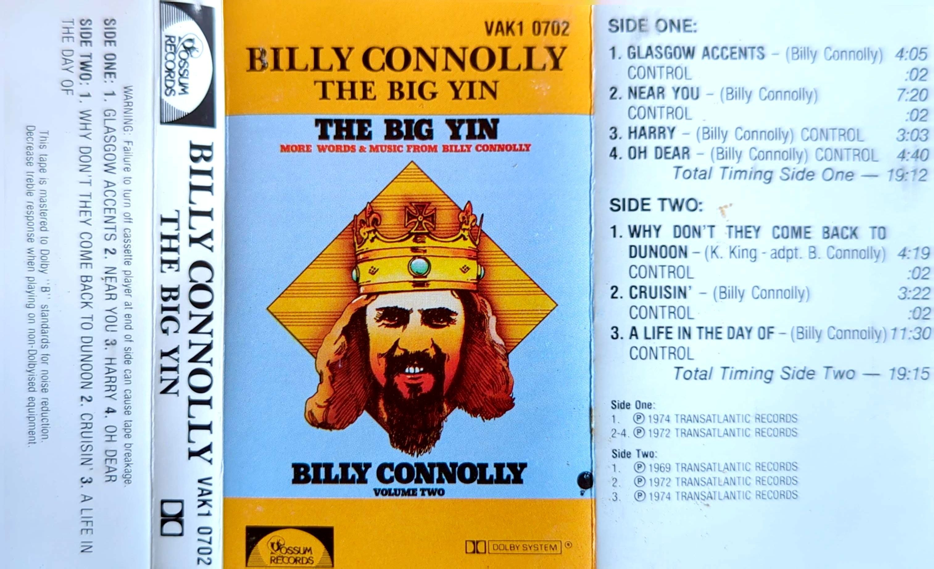 Billy Connolly - The Big Yin: Billy Connolly Volume II Cassette