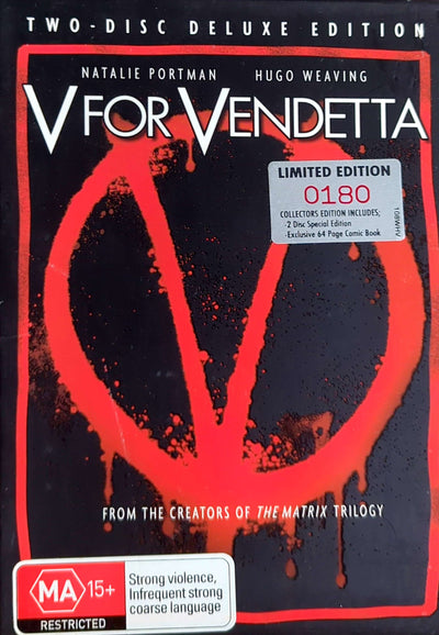 V For Vendetta - Deluxe Ltd Ed #0180 2DVD + Comic Book (2005) (Used)