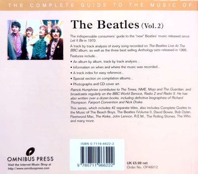 Beatles - The Complete Guide To The Music Of The Beatles Vol 2 By Patrick Humphries Book (1998)