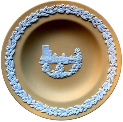 Wedgwood - Brisbane Miniature White On Cane Jasper Plate Vintage Collectable