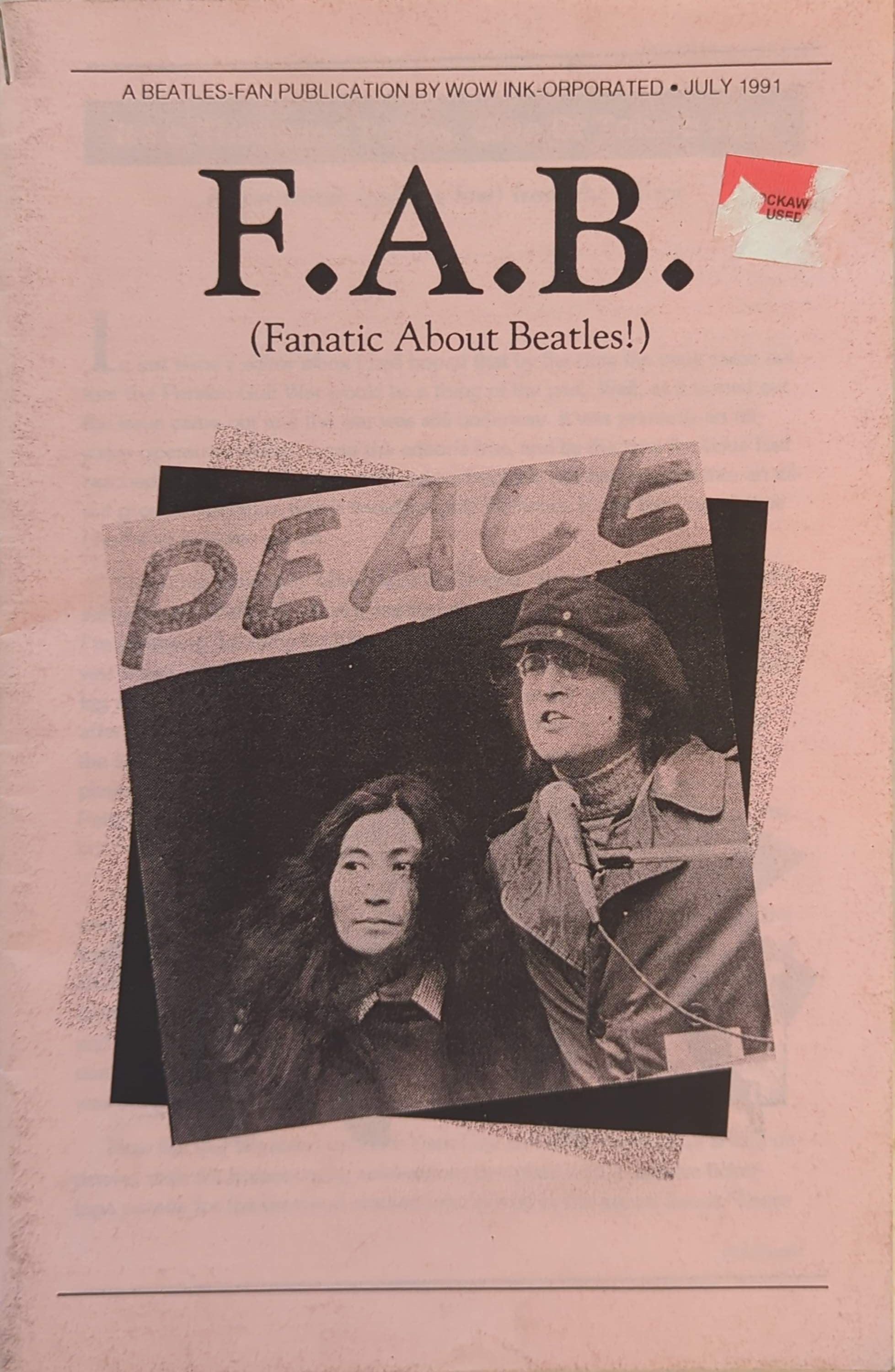 Beatles – F.A.B. Fanatic About The Beatles By WOW Book (1991)