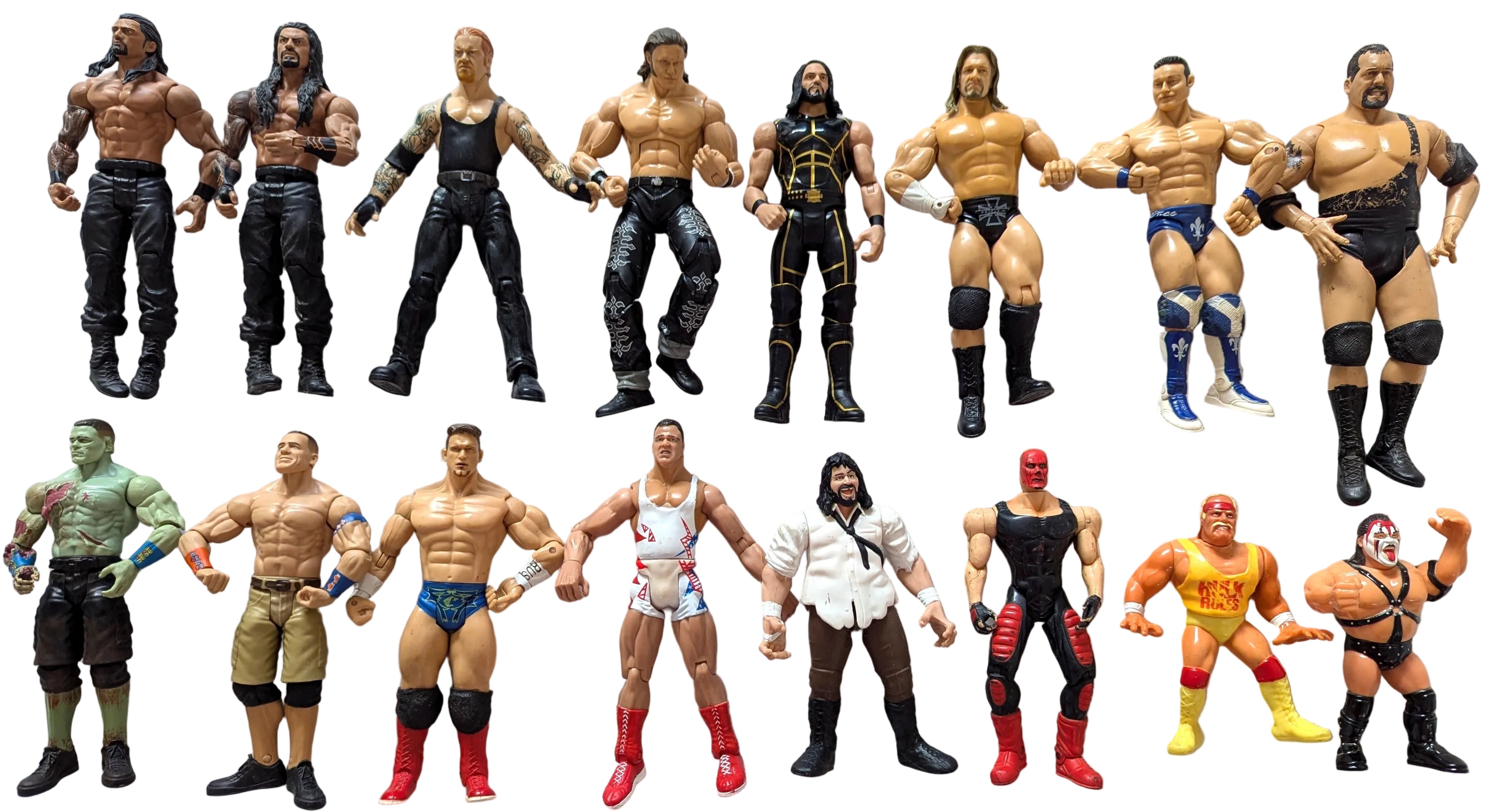 WWE - Vintage 2010 Mattel Wrestling Ring + 16 Action Figures